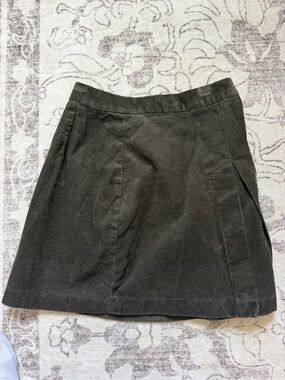 Zara Olive Corduroy skirt